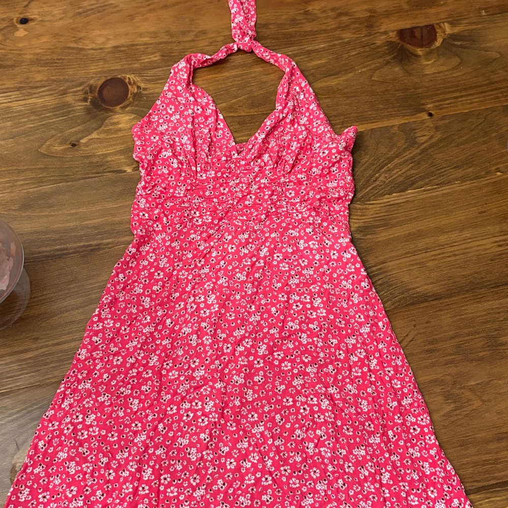 Floral Pink Midi Dress